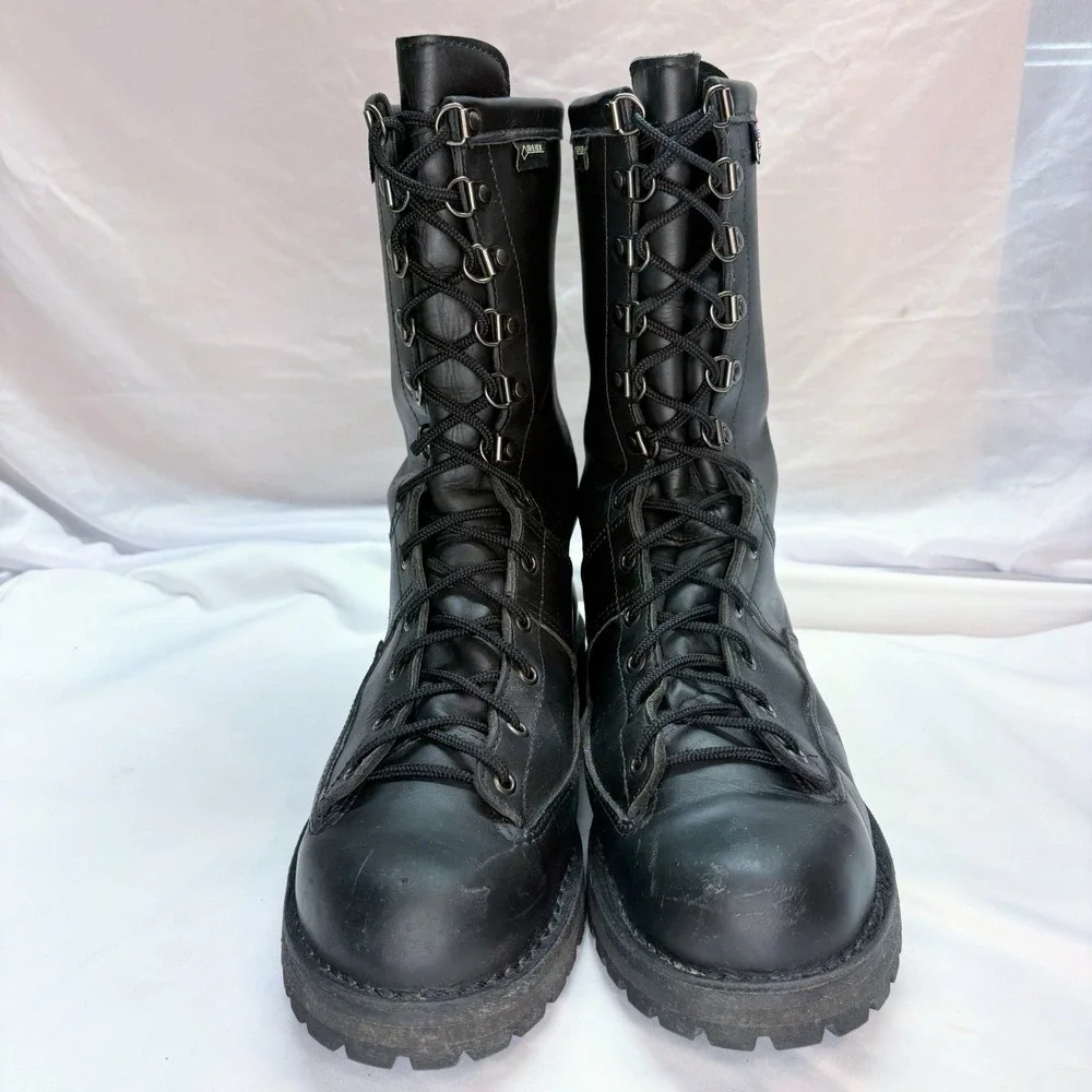 Danner Fort‎ Lewis 10in Mens Black Leather USA Military Boots 69110 13 D